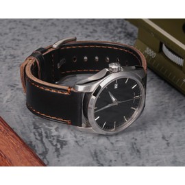 hemsut h Soft Leather Watch Bands for Men, Horween Quick Release Leather Watch Strap Vintage Watch Replacement Wrap of 20mm