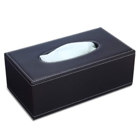 Tosnail Rectangular PU Leather Tissue Box Napkin Holder for Home Office and Car Decoration