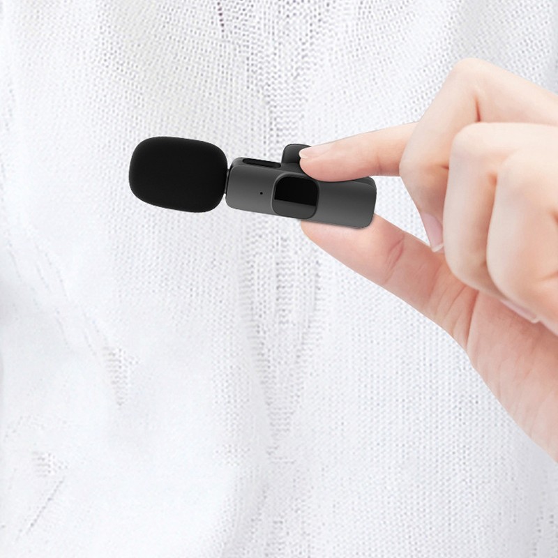 Wireless Lavalier Microphone Portable Noise Cancelling Professional Lapel Mic for