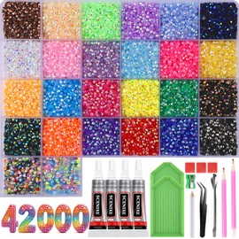 Bedazzling Kit 42000Pcs 26 Colors 3mm Resin Jelly Rhinestones - Diamond Art