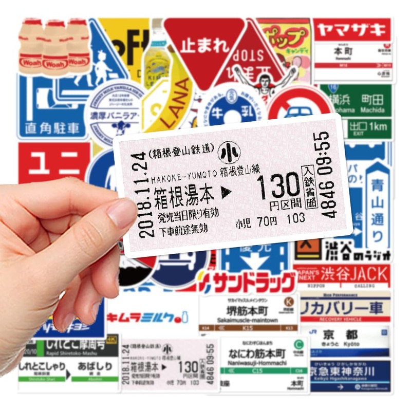 Set of 50 Waterproof Indicator Stickers, Suitable for Suitcases, Motorcycles,
