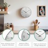 Mebus Radio-Controlled Wall Clock, Silent, Dome Glass, Frameless, Grey, Model
