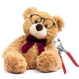 TWZKXC 1 Pcs Safety Eye Tool, Pliers Snapper Safety Eye Auxiliary Tool Compatible With Amigurumi Crochet Crochet Stuffed Multi-Function Button Animal Eyes Making Supplies Tool(100 Pair of Buttons)