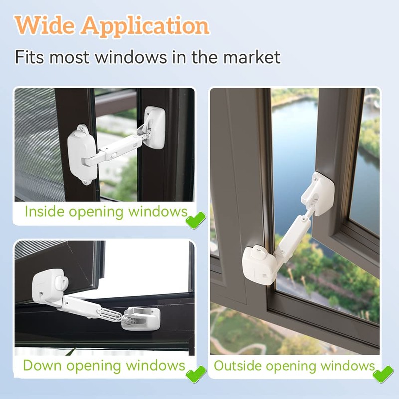 SAFELON Adjustable Window Gap Size Baby Safety Window Restrictor, Child