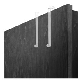 com-four® 2 x door hooks made of sturdy plastic, 26.5 cm and 28 cm hooks for door wreaths and decoration, hanger for indoor and outdoor apartment doors, coat hooks for hanging