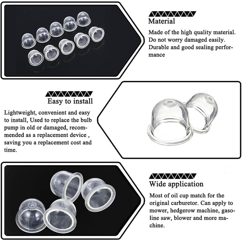Xinghonyac 20 Pcs Primer Bulbs, Fuel Primer Bulb Pump 19mm