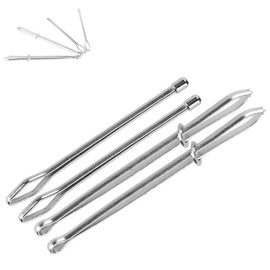 Flexible Drawstring Threader, 4PCS Metal Drawstring Threaders Adjustable Clip Elastic Rope Drawstring Cord Threader Guide Sewing Tool for Home Use