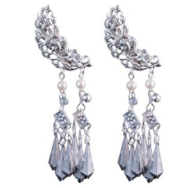 chinese hair sticks,Hair Clip Hanfu Decorative hair clips, Chinese Hair Accessories for Women(Silver)