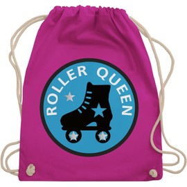 Shirtracer - Vintage clothes retro decorative - roller queen roller skate - gym bag and fabric bag made of cotton, 1 Fuchsia, Einheitsgröße