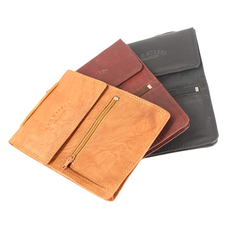Leather Chest Bag Shoulder Bag Purse Security Wallet, tan, Classic