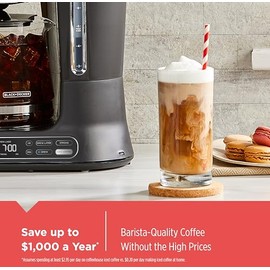 BLACK+DECKER Split Brew 12-Cup Digital Coffee Maker, CM0122, Iced or Hot Coffee, Programmable, Quick Touch, 4-Hour Keep Warm