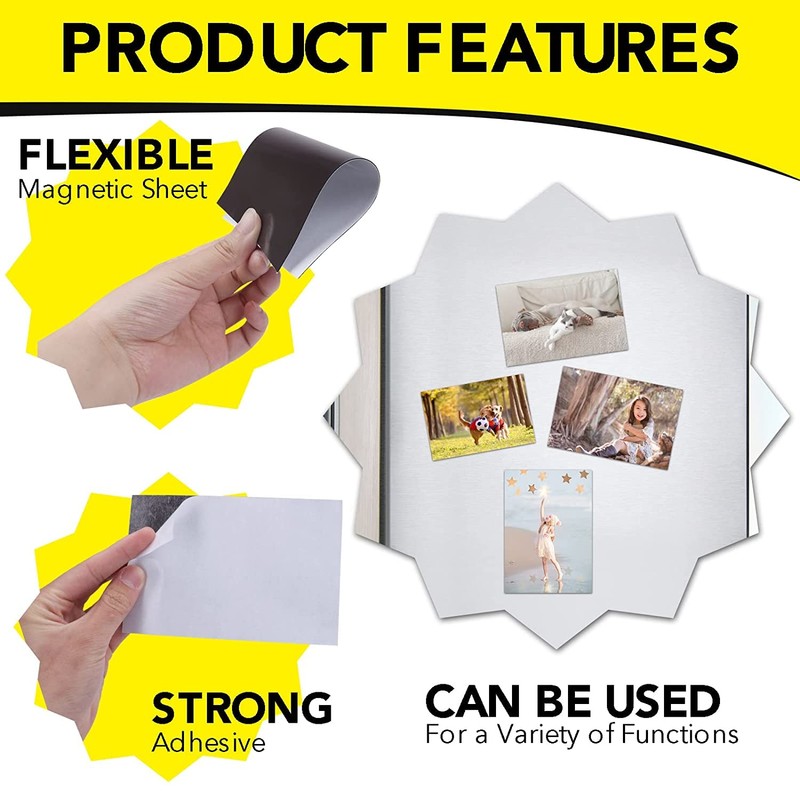 DIYMAG Adhesive Magnetic Sheets, |4" x 6"| 18 Packs, Flexible