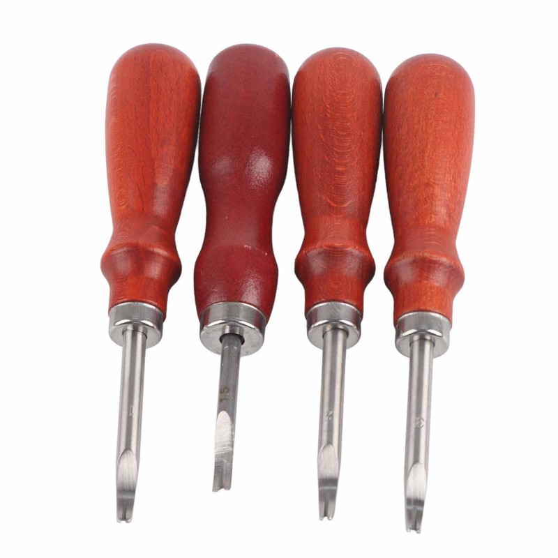 4 Pcs Leather Edger Leather Edge Chamfering Knife Sharpener Hand
