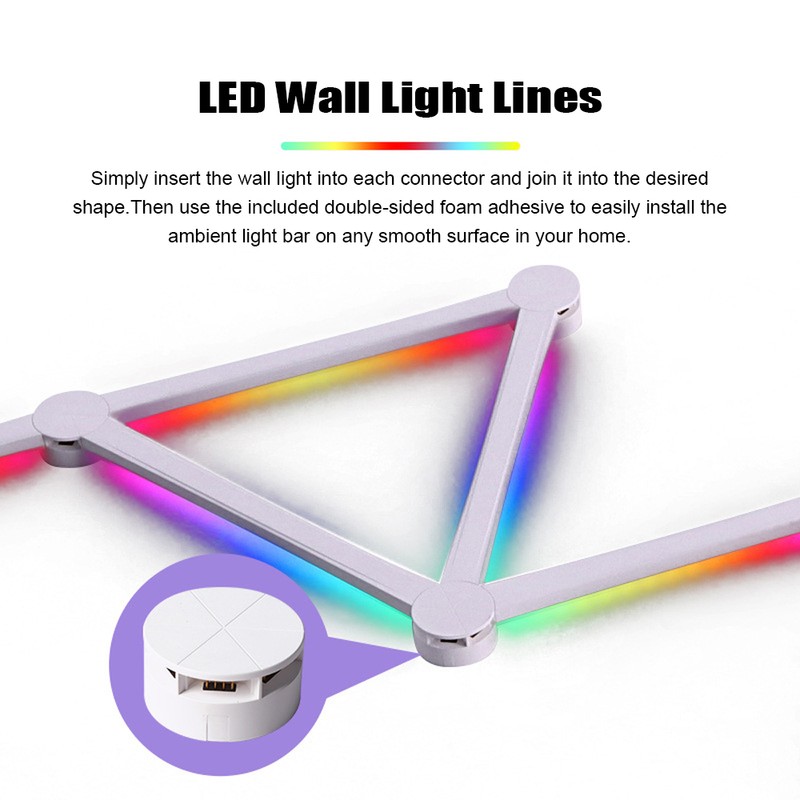 WIFI LED Smart Wall Lamp APP Control Light Bar DIY