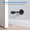 Door Stopper 6 Inch Long Door Stop Black Wall Mount