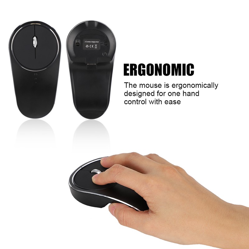 Aluminum Alloy 2.4G Wireless Rechargeable Mouse Office Silent Computer Mouse