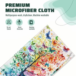 LXCSBD Butterfly Kitchen Dish Towels Watercolors Forest Birds Dish Towels Hand Towels Absorbent Drying Cloth Tea Towels Set Gifts for Women,Housewarming Gifts 16"x24"