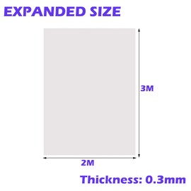 PALUDO 2 x 3 m Extra Thick Polyethylene Film Transparent Greenhouse Film Plastic Film Dust Protection Film Tear-Resistant Garden Film Made of Polyethylene for Gardening Greenhouse Polytunnel (250 Mu /