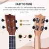 ADM Ukulele Beginner Kit Mahogany Hawaiian Wood Ukelele Bundle Ukalalee