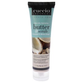 Cuccio Naturale Butter Scrub - Exfoliates And Hydrates - For Softer, Radiant Looking Skin - Infuses Moisture Into Dry Skin - Non-Oily 24 Hour Hydration - Creamy - Coconut And White Ginger - 113 G