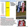 Yellow Car Wash Rectangle Feather Banner Flag Sign with Pole