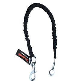 Equipride Heavy Duty Fabric Covered Quick Release Trailer Tie Stable Bungee Tie Elasticated (Black)