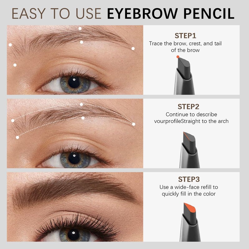 Maksure Eyebrow Pencils for Women, Eye Brow Makeup Pencil, Dual-Sided