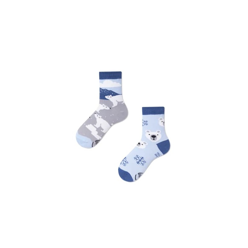 Many Mornings Unisex Children's Polar Bear Mismatched Socks (Pack of