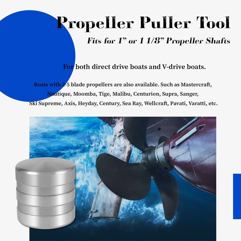 usvehj Prop Puller Tool for Inboard Boats, Compatible with 1"