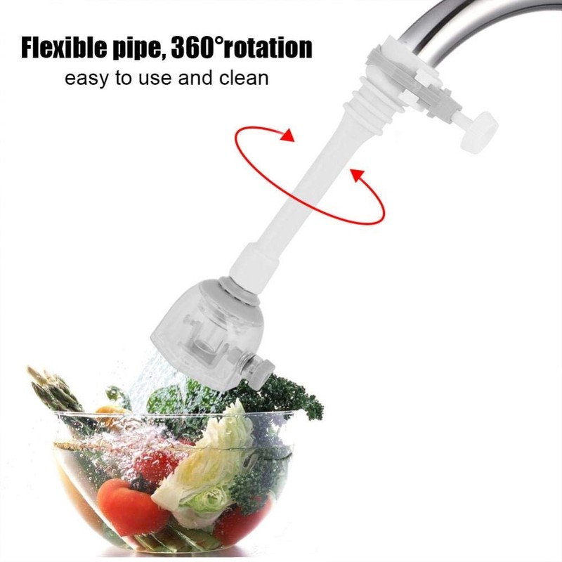 Zerodis Adjustable Splash-Proof Faucet Extender Rotatable Kitchen Water-Saving Tap Nozzle