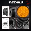 OFFROADTOWN Round Flush Mount LED Pods 2PCS 5Inch 80W Amber