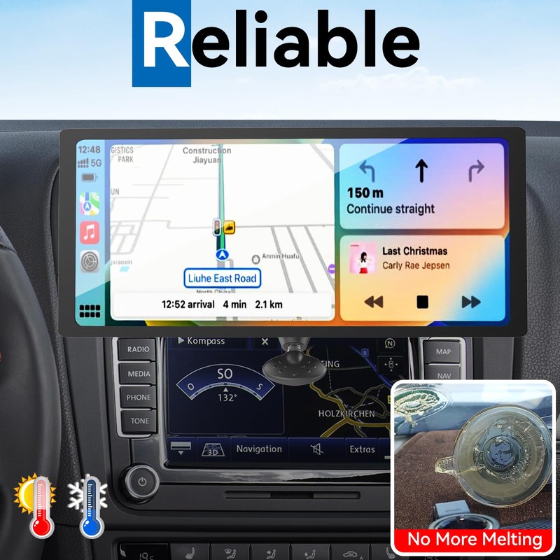 SkyTitan CD Slot Car Mount for Portable CarPlay Screens, Adjustable