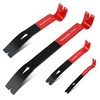 TOOLEAGUE 4Pcs Flat Pry Bar Set,5-1/2",7-1/2",10",15" Utility Heavy Duty Crow