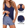 Holipick Traje de baño de dos piezas para mujer, tankini