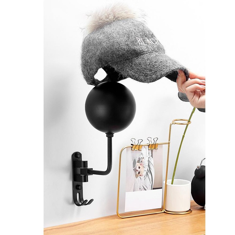 Helmet Holder 180 Degree Rotation Helmet Rack with 2 Hooks