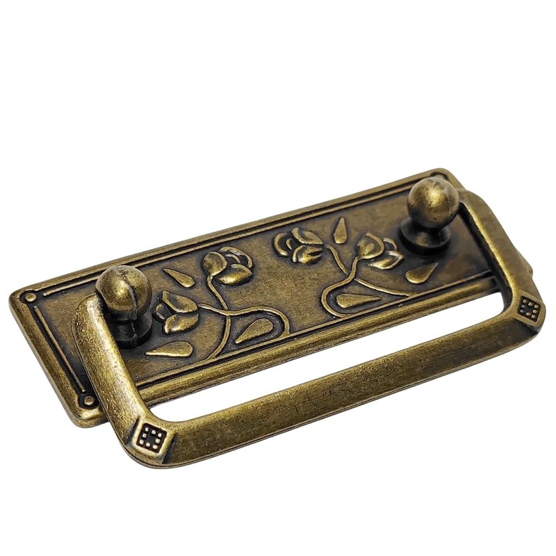 MuDuJia 4-Pack 2 1/2" Antique Brass Bail Drawer Pull Hanging