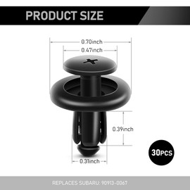 jeseny 100 PCS Push-Type Retainer Fasteners, Bumper Rivet Clips with Fastener Remover, Car Plastic Buckles, Compatible with Subaru Mazda Nissan Replaces #90914-0051, 90914-0007, 90913-0067 (Black)