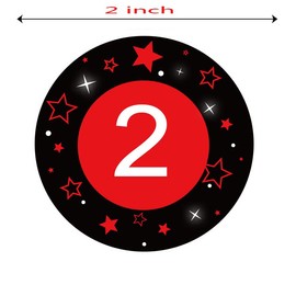 1-40 Numbers Round Labels Stickers, 1 Inch Self-Adhesive Small Number Stickers Colorful Border Round Label for Classroom, Office, Organizing Inventory Storage (504Pcs)