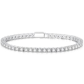 LOVANS Tennis Bracelet Women's Birthstone Bracelet Cubic Zirconia Women's Bracelet Classic Tennis Bracelet Gift for Women Size 16.51-20.32 cm, Copper
