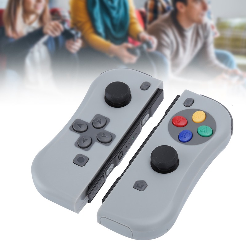 For Joycon Game Console Wireless Bluetooth Gamepad Right Left(gris foncé