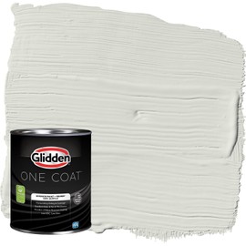 Glidden Interior Paint + Primer: White/White Interior Paint /Anonymous, One Coat, Semi-Gloss, 1 Quart