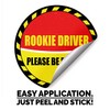 Super Vibrant, 6inch Rookie Driver Sticker for Student Drivers. Bold