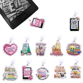 Vozekrod 11PCS Charms for E-Reader – Type C Dust Plug Accessories for Kindle & Tablets, Cute Acrylic Port Protectors, Gift for Book Lovers, Students, Teachers, Friends