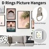 50 Sets Heavy Duty D Rings Picture Hangers - Galvanized
