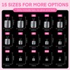 UNA GELLA Square Gel Toe Tips - 504pcs, 15 Sizes,