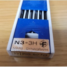 Staedtler Mars Dynagraph Leads 2005-M3 Black 12 Leads NEW!