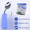 Ehucon Adaptive Weighted Silverware Utensils Angled Spoon for Hand Tremors