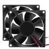 2Pcs 5V 3.14in 0.98in 80mm x 80mm x 25mm DC