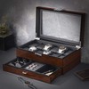 BEWISHOME 12 Watch Box with Valet Drawer, Luxury Watch Case,Watch