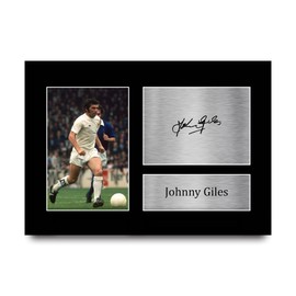 HWC Trading A4 Johnny Giles Leeds United Gifts Printed Signed Autograph Picture for Football Fans and Supporters